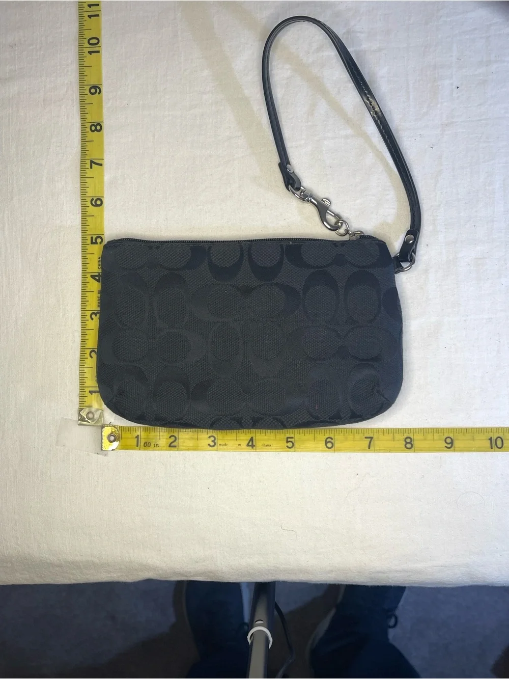 Coach Signature Jacquard Turnlock Pocket Wristlet
